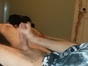 A big dick mature male gets romantic with lotion. (4k) (huge cumload)