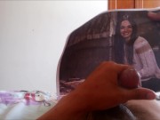 Cumming on a Megan Fox's pic