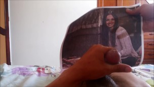 Cumming on a Megan Fox's pic