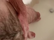 Shower wash POV jerk off