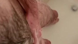 Shower wash POV jerk off