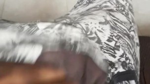 Uncut Sri lankan boy playing with foreskin.