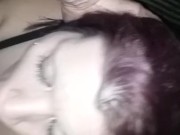 Gf swallowing her man's cock with vibrating cock ring 11/16