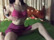 Cute girl playing with pussy