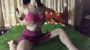 Cute girl playing with pussy