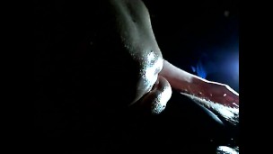 Belly Bloating in Ambient Lighting with Baby Oil (Belly Roll at the end)