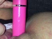 Squishing the surprise out of my pussy