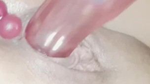Fucking my pussy with my big dildo
