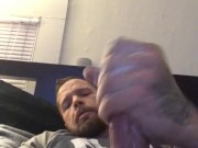 Lubed up w cock ring cumshot!!