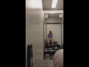 Nerdy Quiet Girl Behind Counter Sucks & Fucks a Customer for a Creampie 15/16