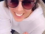 Cherie DeVille gives driver public BJ at rest stop