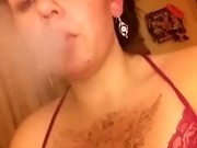 SMOKERS FETISH: Capri smokes a ciggarette