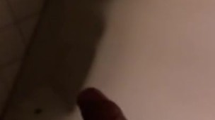 Solo male masturbates while taking a shower