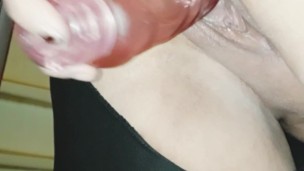 Playing with my pussy in my crotchless leggings