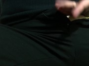 touching myself under my clothes.