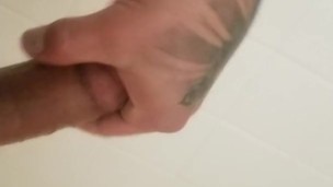 Jacking off in the shower