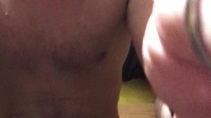 Freeballing at the gym changeroom sauna