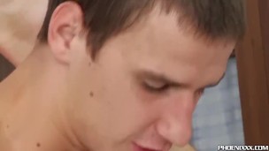 European gay Benjamin Dunn barebacks muscular stud