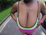 I love being topless in public