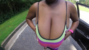 I love being topless in public