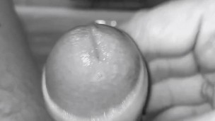 Super close up cumshot with moaning (Black & White)