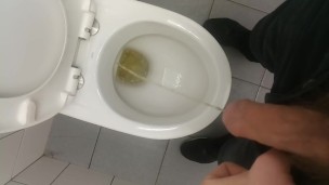 Just a pissing with cock ready to Explode. That's really hard for a boy