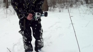 Outdoor Joy in the Snowbound Forest