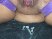 THROBBING CREAMPIE. HUGE LOAD FOR MILF