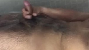 Gym shower jerk off