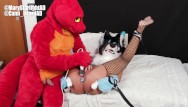 Asian girls fucking on red tube - Furry girl spanked, abused and fucked by red lizard. fursuit murrsuit yiff