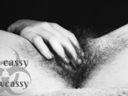 BW closeup masturbation