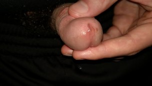 Playing with my leaking precum