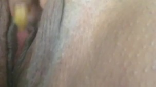Ebony playing with wet pussy