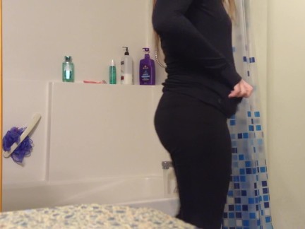 REAL ROOMmate getting naked in the bathroom!