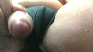I play with my hand and my cock