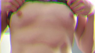 VHS style video of me playing with my tits.