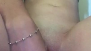 Tight 18 year old Saskirose cumming on her dildo
