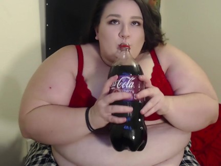 SSBBW Chugging and Burping | 2-Liter Soda Bloat | Veronika Jade