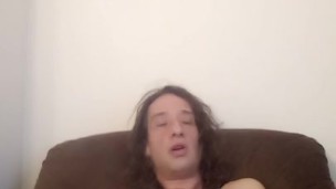 Naked Assfingering Transwoman Cum & Cumeat