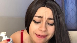 Sugar girl suck a dick for the new present at valentine day