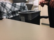 jerking off in the office at work