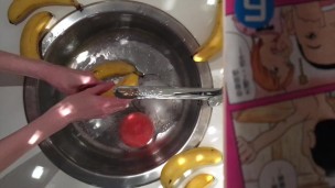 Hands fetish: I'll wash this banana with my soft hands
