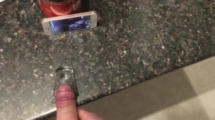 Cumming in a Shot Glass! Spilled Out Sorry :(