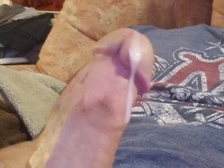 Jacking off with cumshot