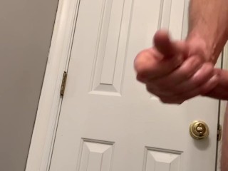 Sneaking in an afternoon jerk. Cumshot