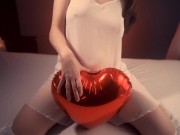 Balloon Humping and Riding, Happy Valentine's! Heart-shaped Balloon 3