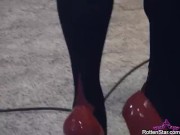 Vacuuming High Heels Fetish - ALHANA WINTER - Old Shoe Lover Clip