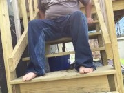 Soaking my Jeans on the Porch
