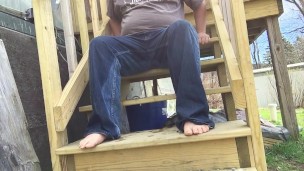 Soaking my Jeans on the Porch
