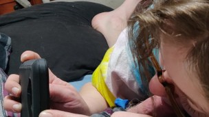 Woke up to wife trying to find best angle to photograph herself sucking me